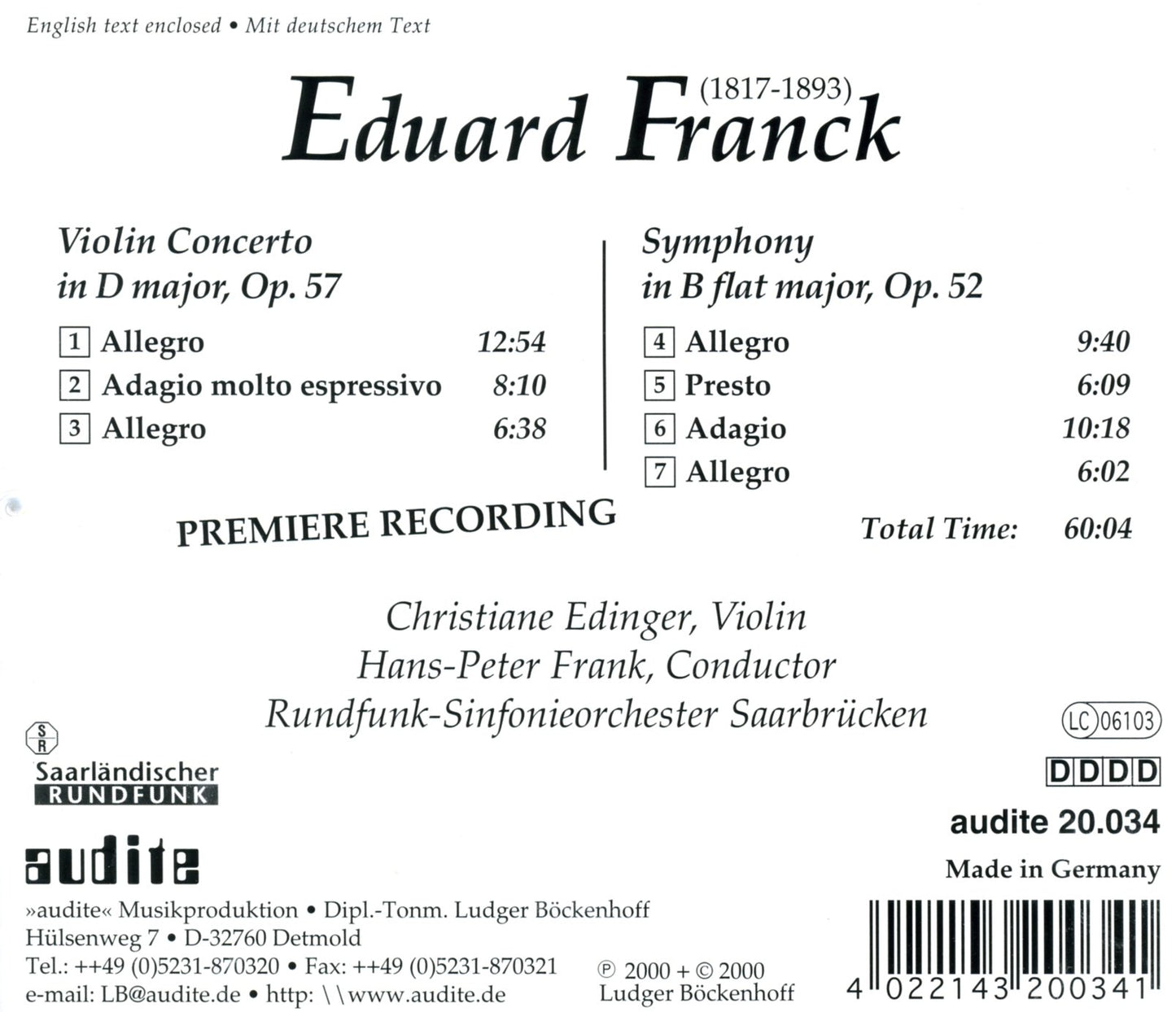 V 2: ORCHESTRAL WORKS