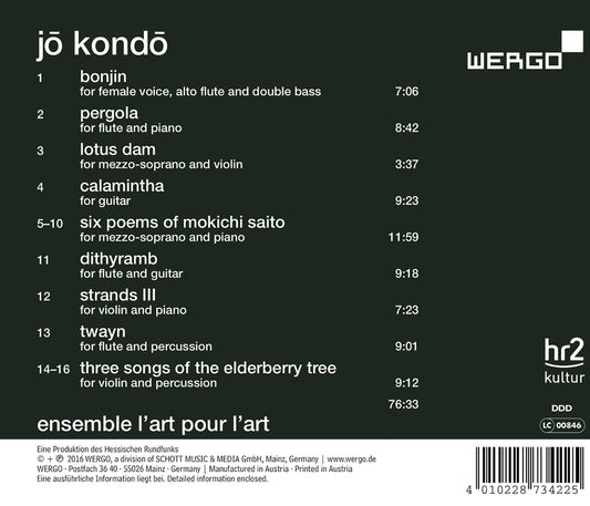 Jo Kondo: Bonjin - Chamber Music