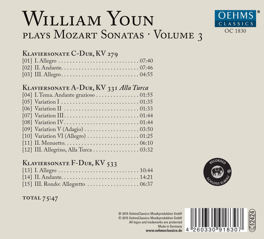 Mozart: Piano Sonatas, Vol. 3