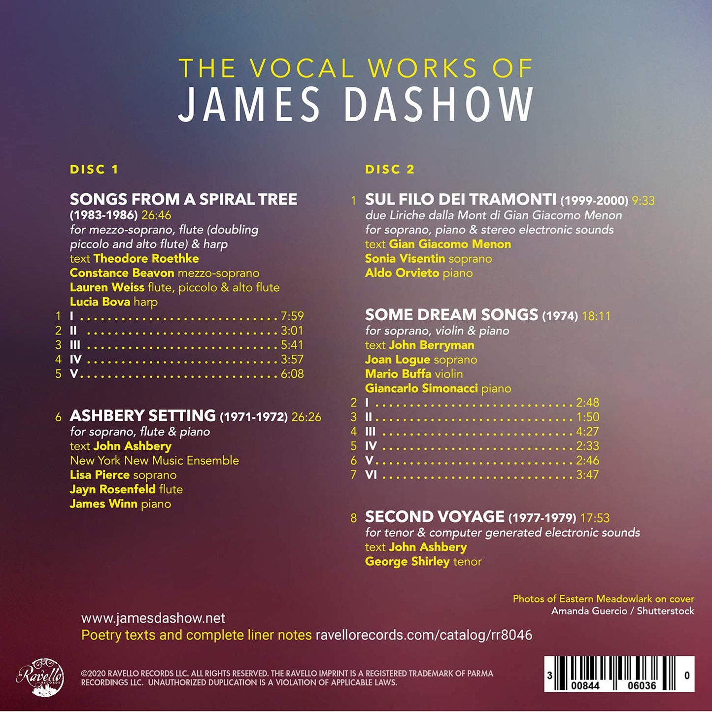 Dashow, J.: Songs from a Spiral Tree