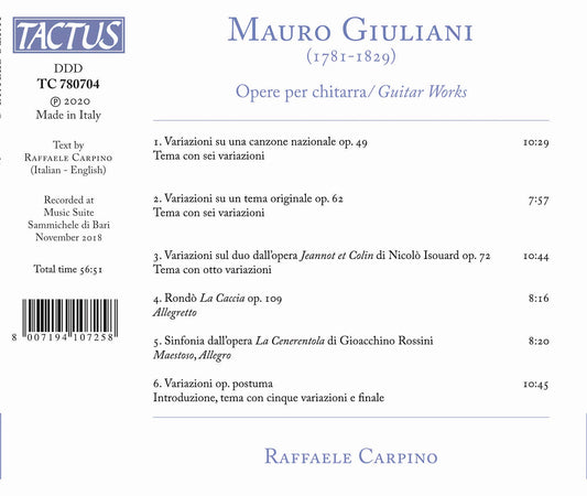 Giuliani: Opere per Chitarra