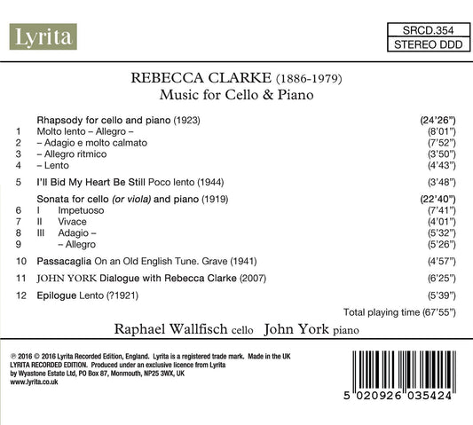 Rebecca Clarke: Music for Cello & Piano