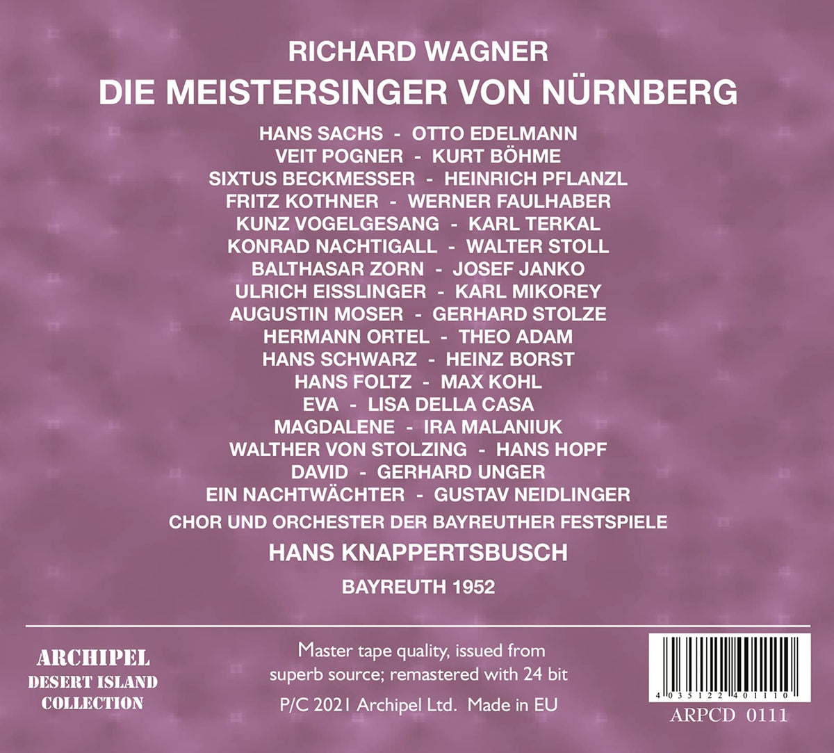 Die Meistersinger von Nürnberg conducted by Hans Knappertsbu