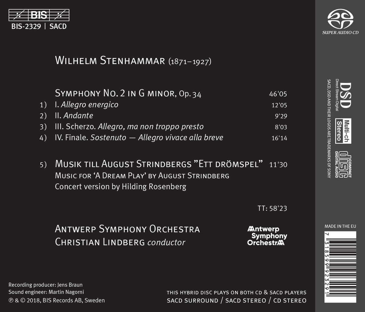 Stenhammar: Symphony No. 2 & Ett drömspel