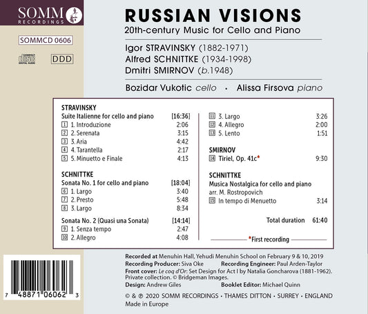 Russian Visions: 20th-century music for cello and piano