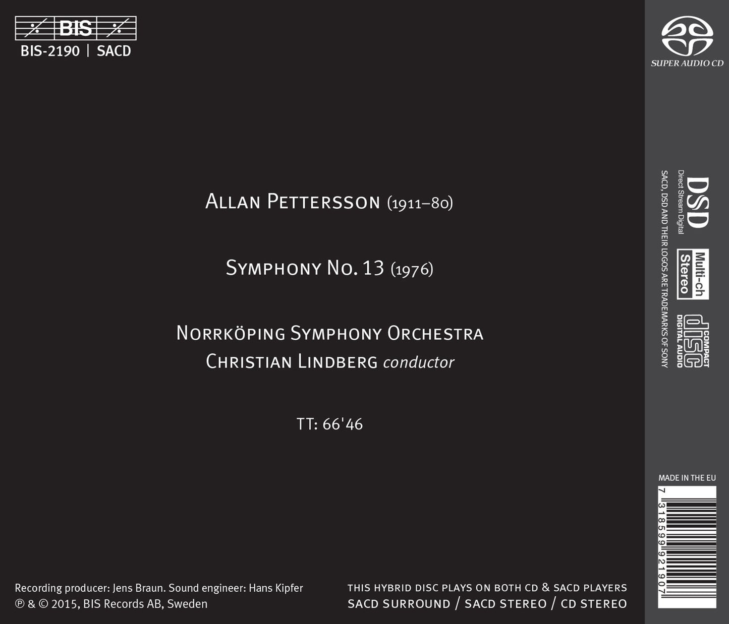 Pettersson: Symphony No. 13