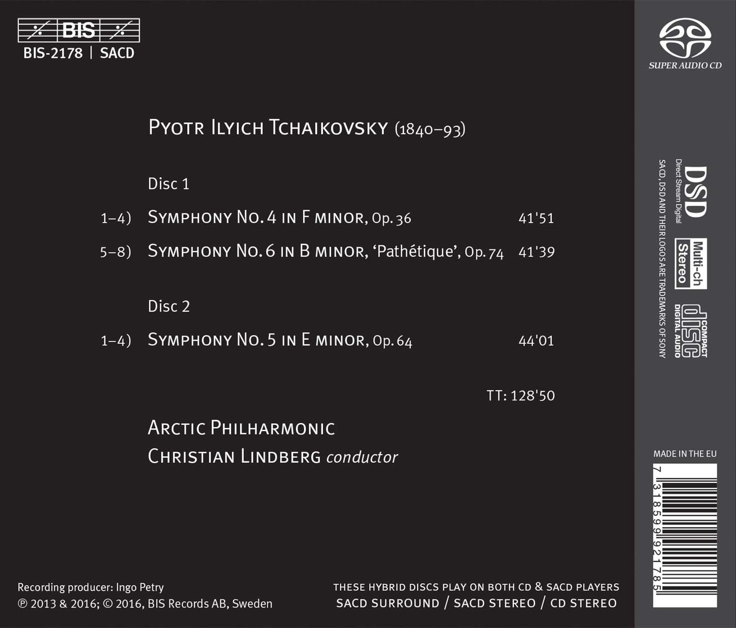 Tchaikovsky: Symphonies Nos. 4, 5 & 6
