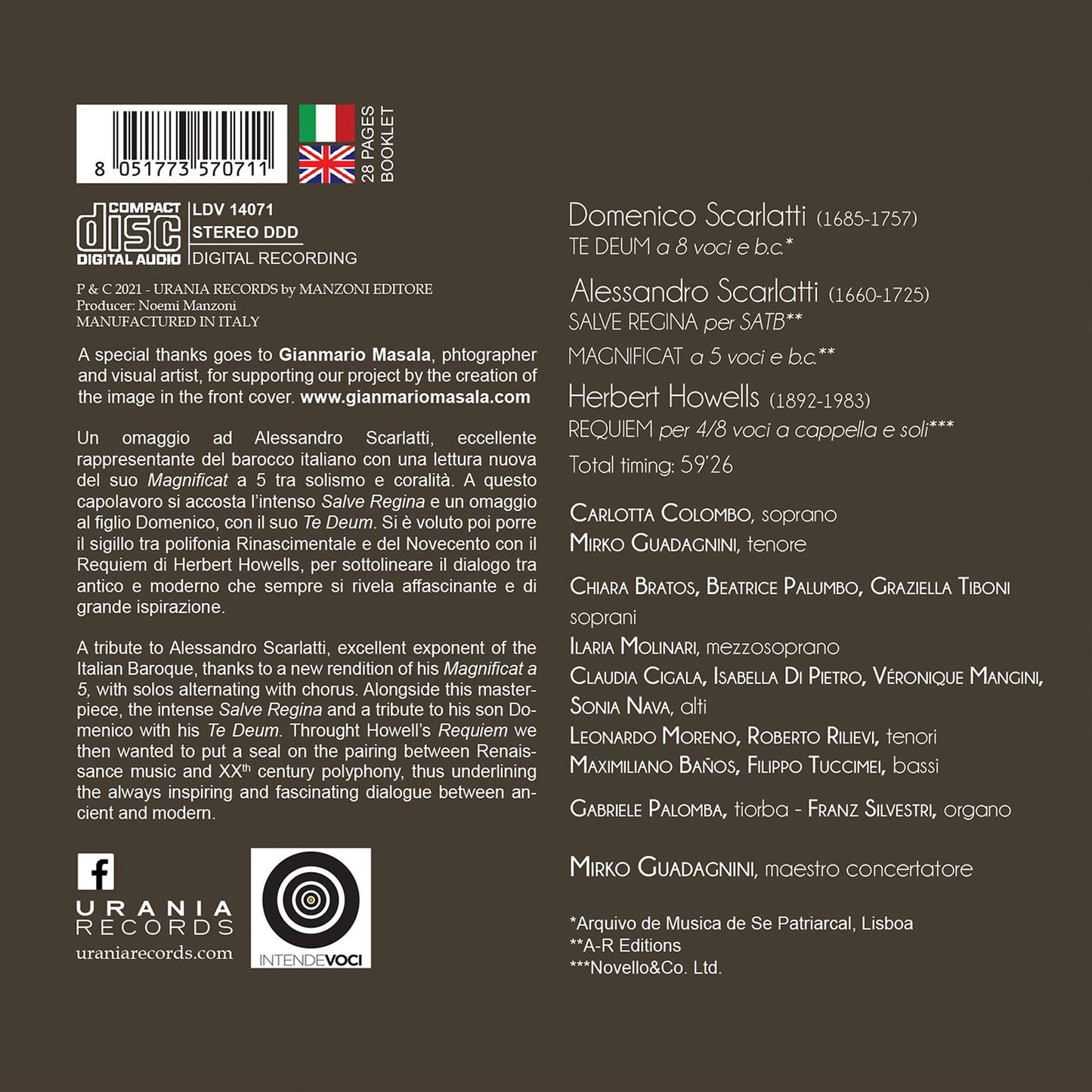 Scarlatti: Magnificat - Howells: Requiem