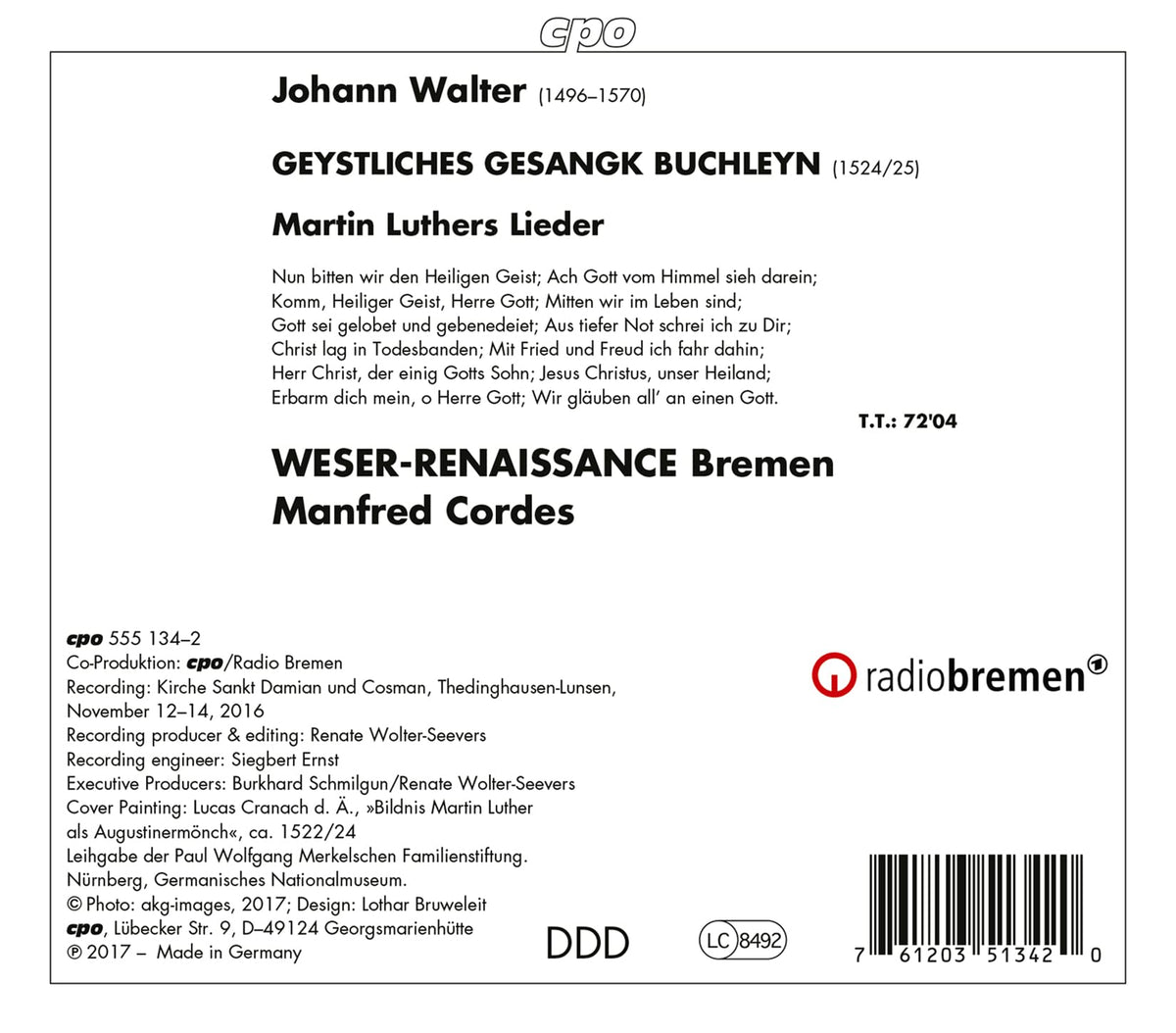 Geystliches Gesangk Buchleyn