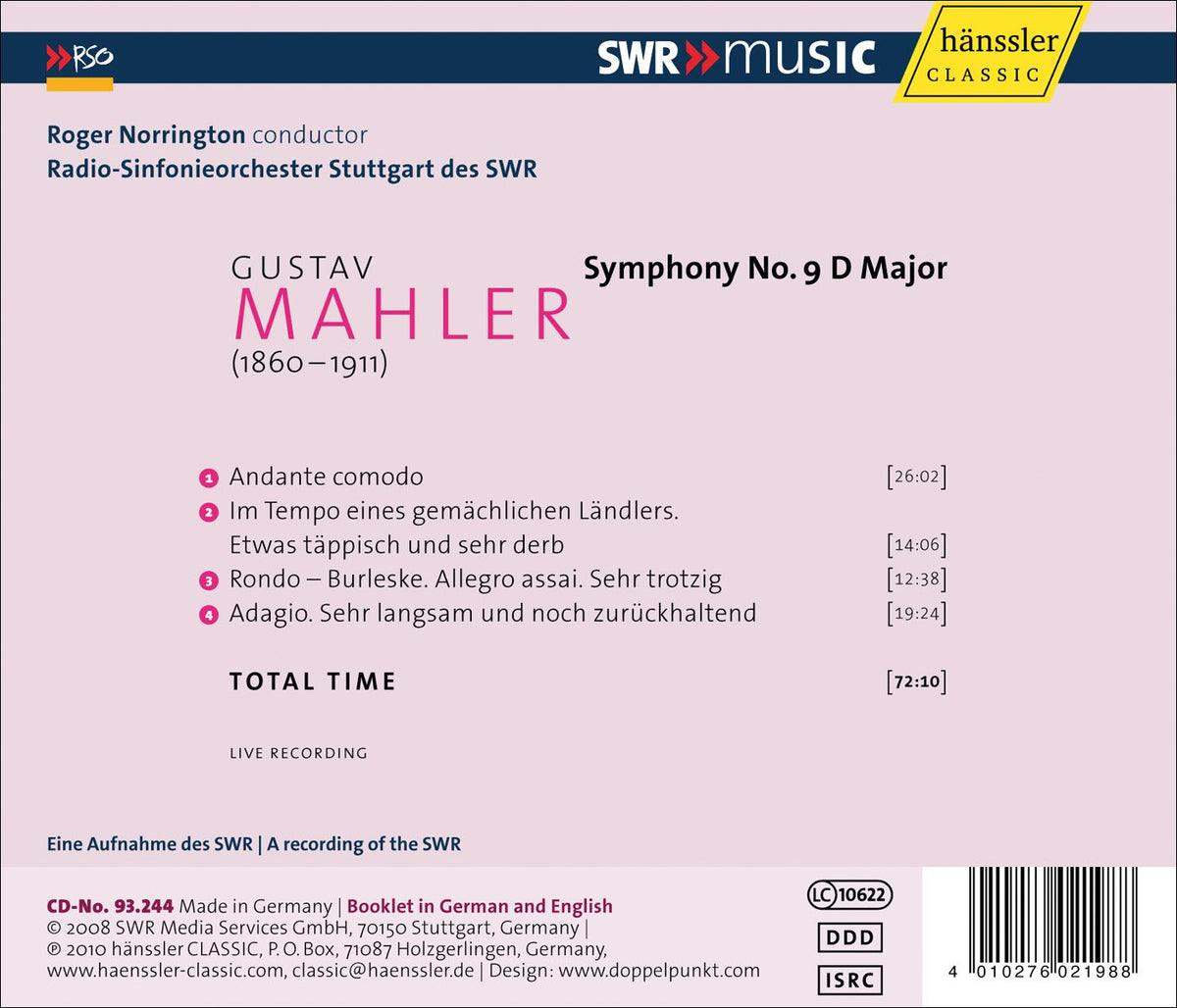 Mahler: Symphony No. 9