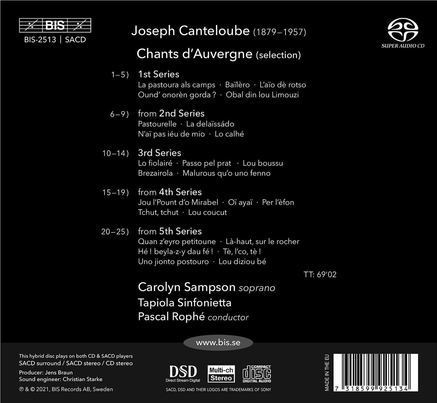 Canteloube: Chants D'Auvergne