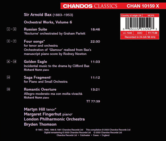 BAX: Orchestral Works, Vol. 6: Romantic Overture / Russian S
