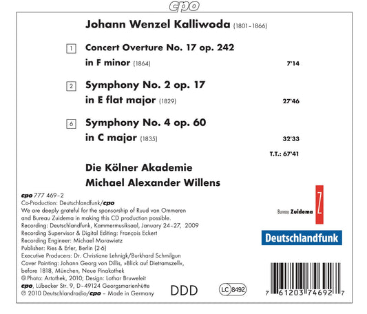 Kalliwoda: Symphonies Nos. 2 and 4 & Overture No. 17