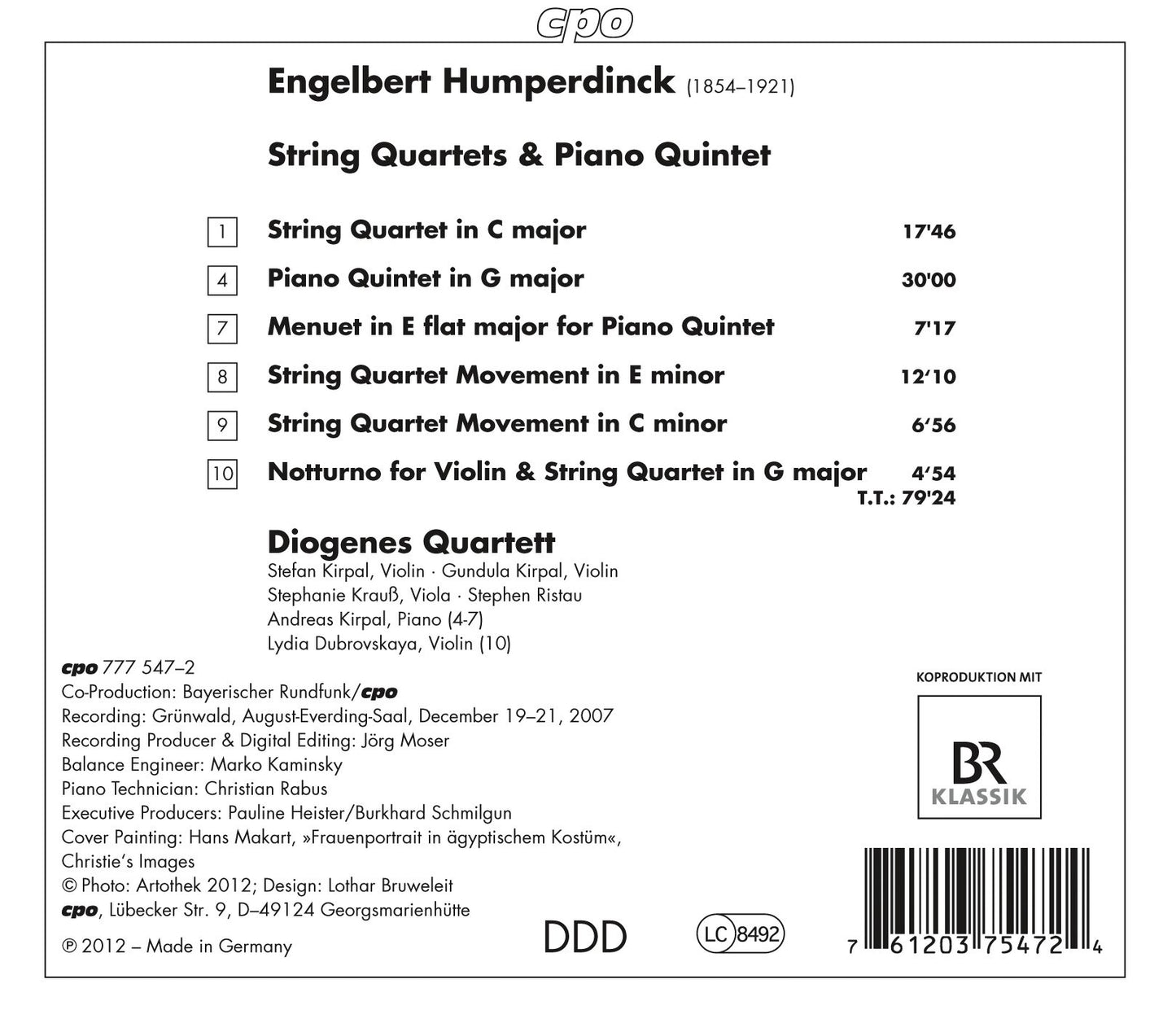 Humperdinck: String Quartets
