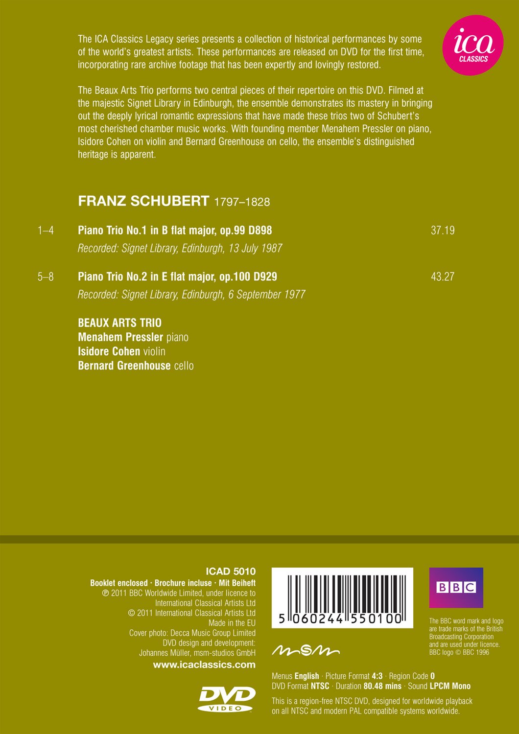 Schubert: Piano Trios Nos. 1 and 2