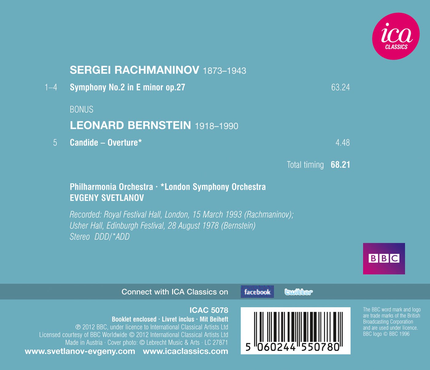 Rachmaninov: Symphony No. 2 - Bernstein: Candide Overture
