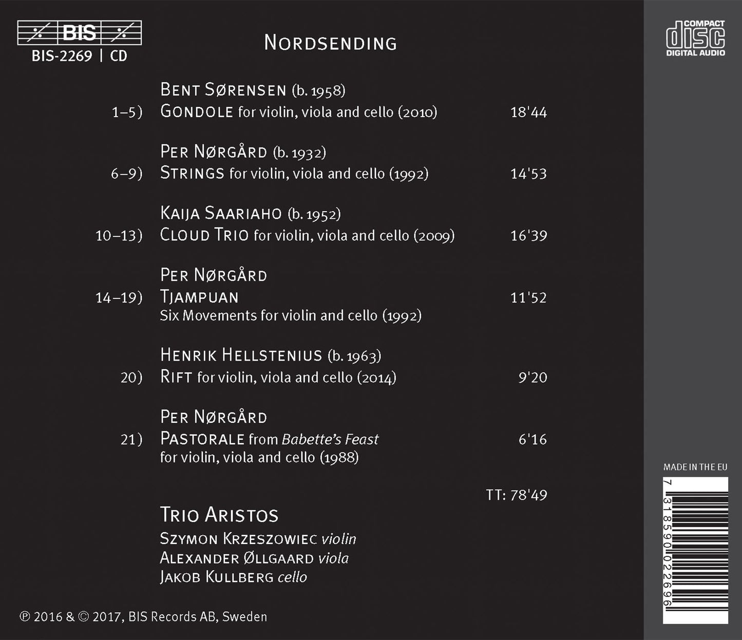Nordsending: Works for String Trio & Duo