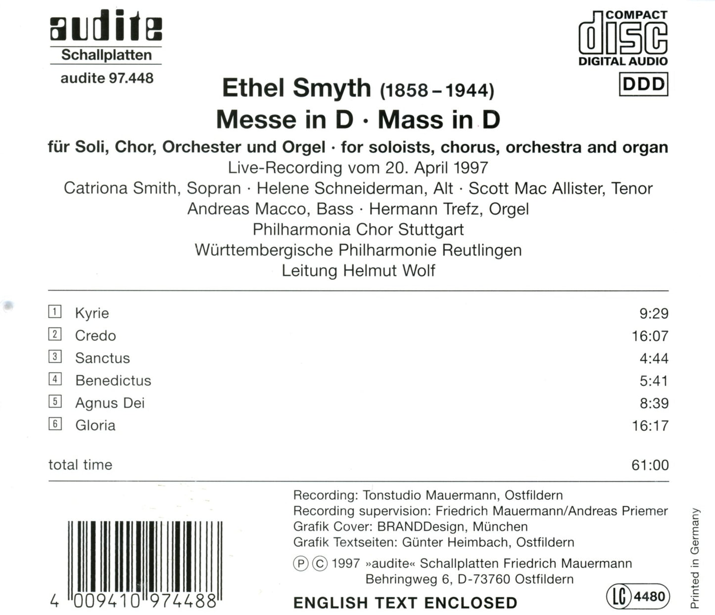 MASS IN D