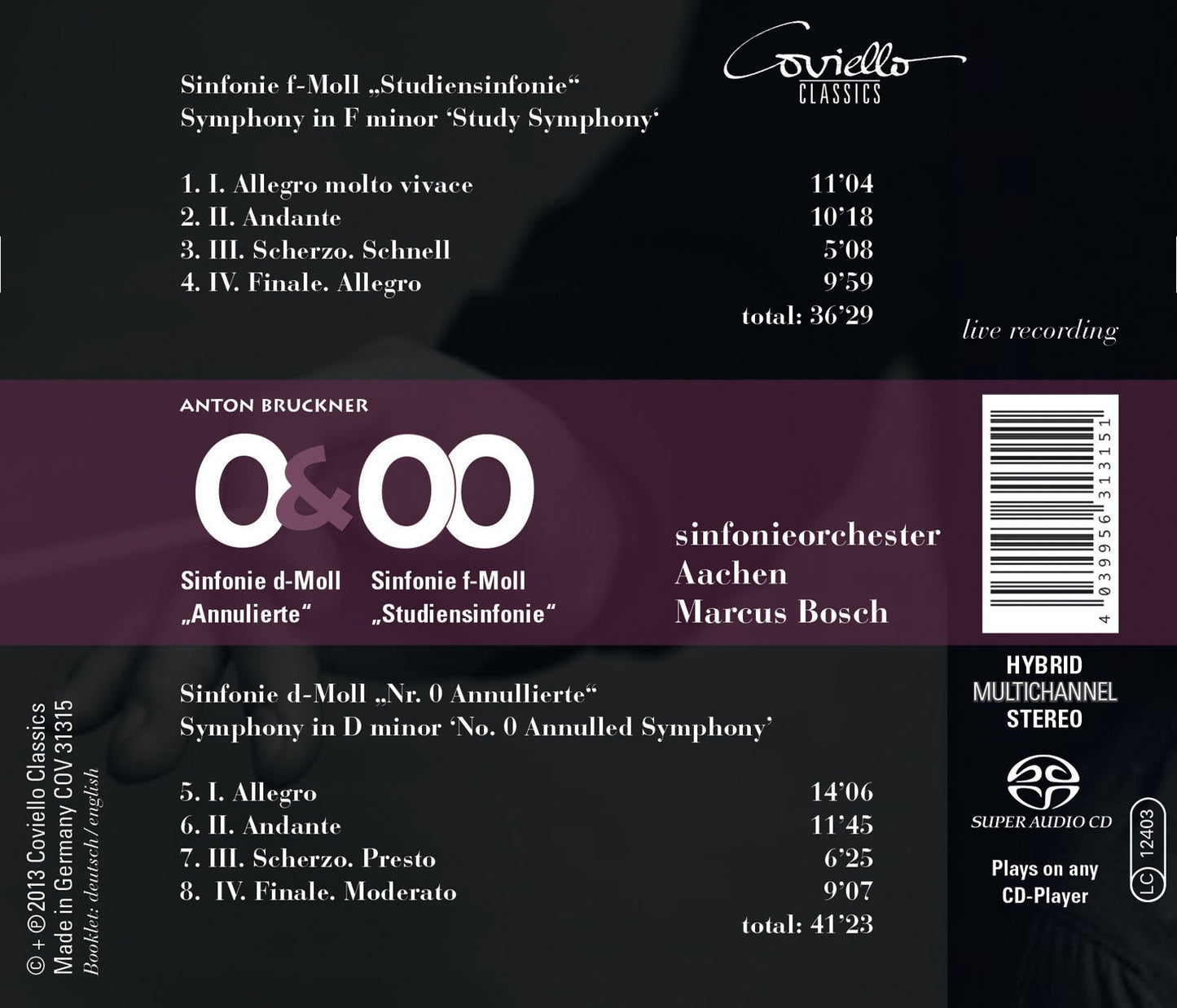 Bruckner: Symphony No. 00, "Study Symphony" - Symphony No. 0