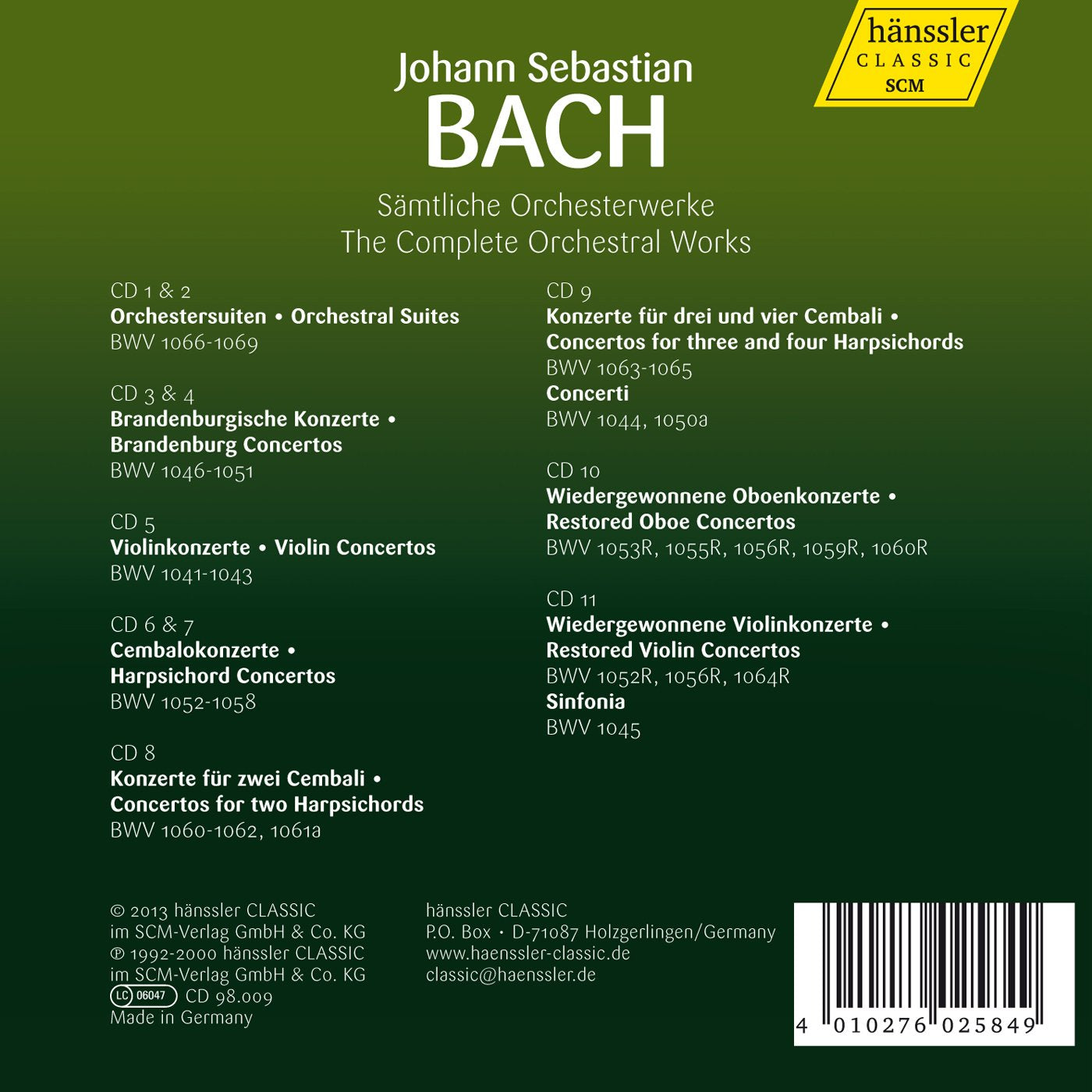 Bach: Complete Orchestral Works