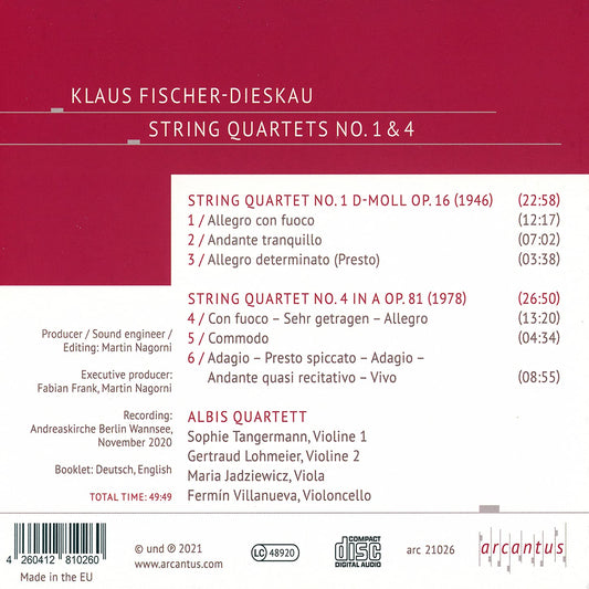 STRING QUARTETS NOS. 1 & 4