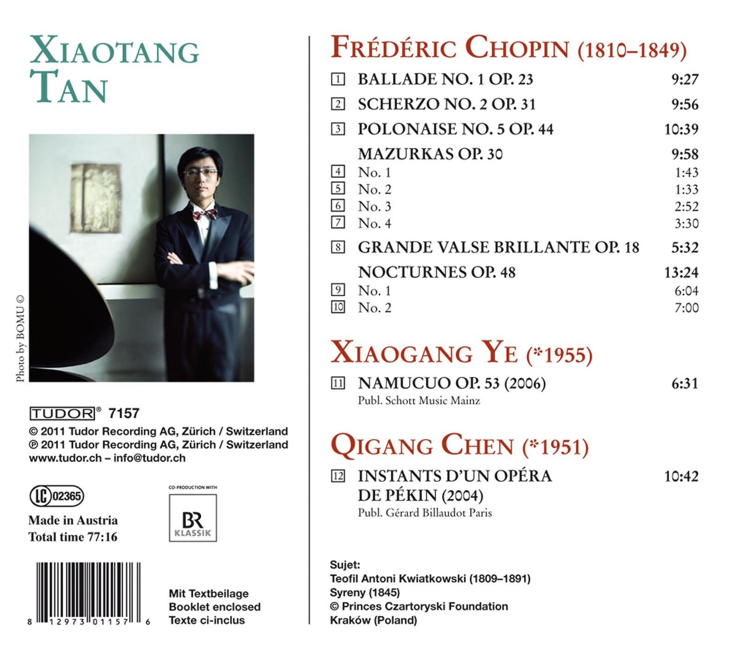 Chopin - Xiaogang Ye - Qigang Chen