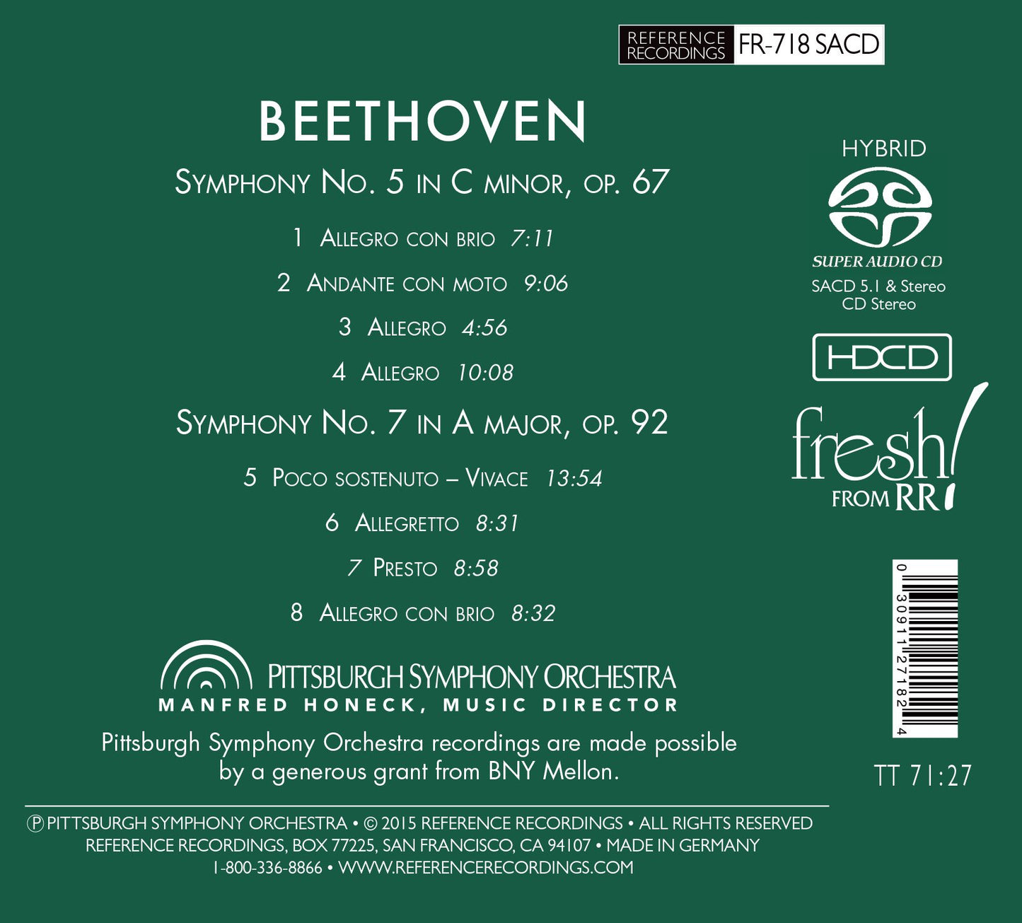 Beethoven: Symphonies Nos. 5 & 7