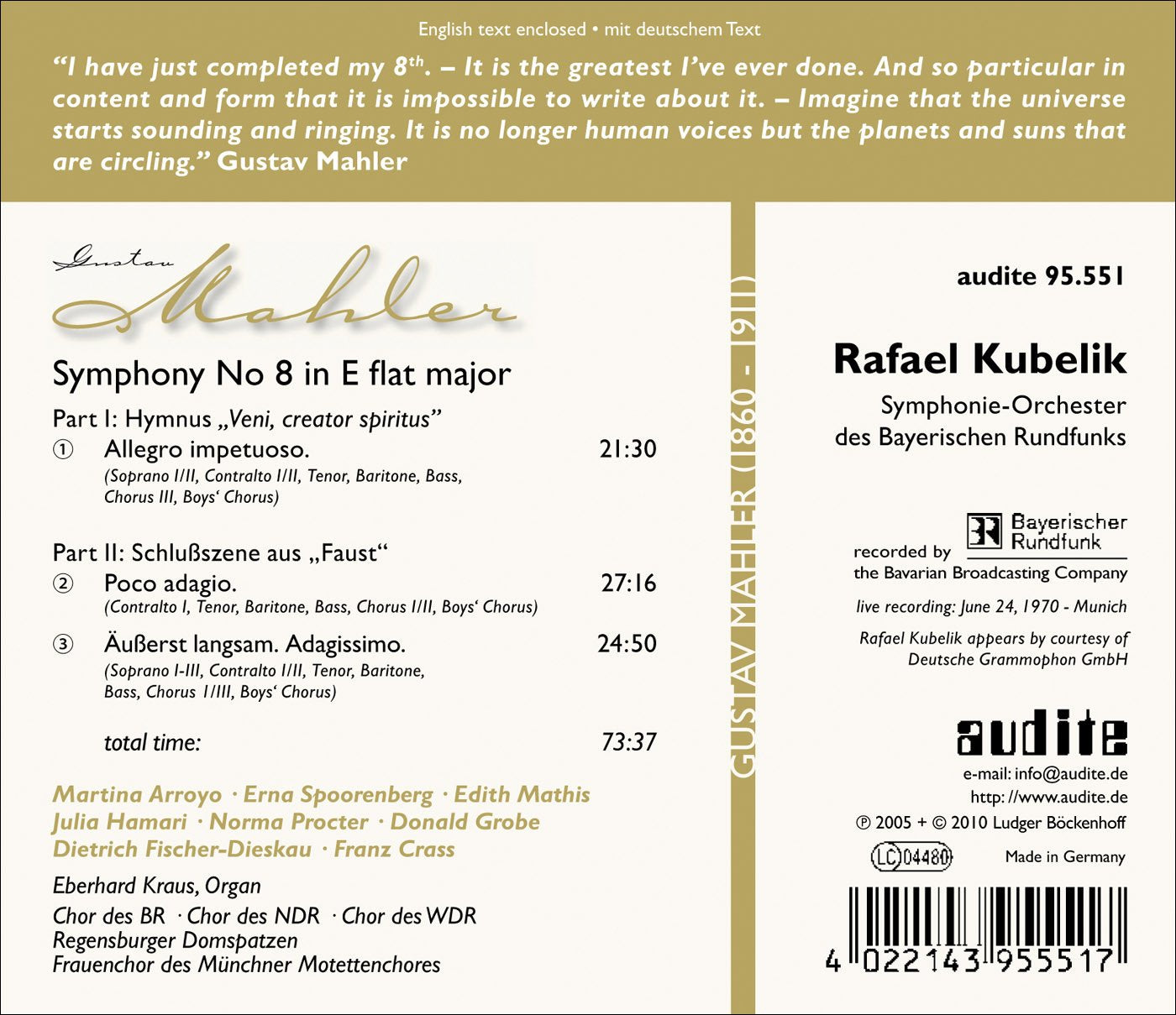 Mahler: Symphony No. 8 (1970)