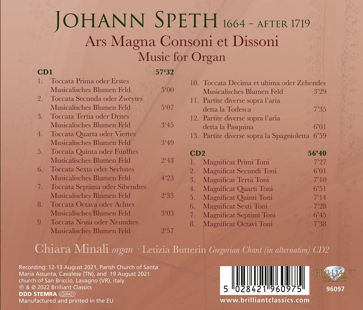 Speth: Ars Magna Consoni et Dissoni - Music for Organ