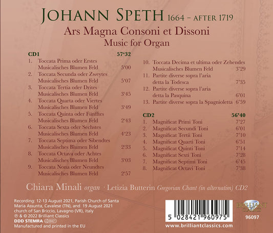 Speth: Ars Magna Consoni et Dissoni - Music for Organ