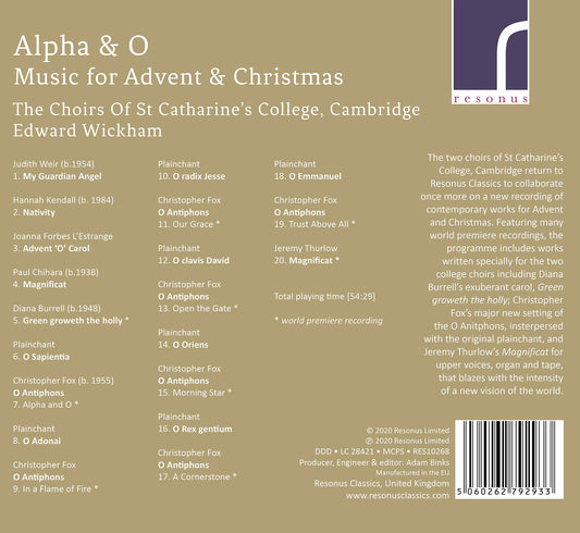 Alpha & O: Music for Advent & Christmas
