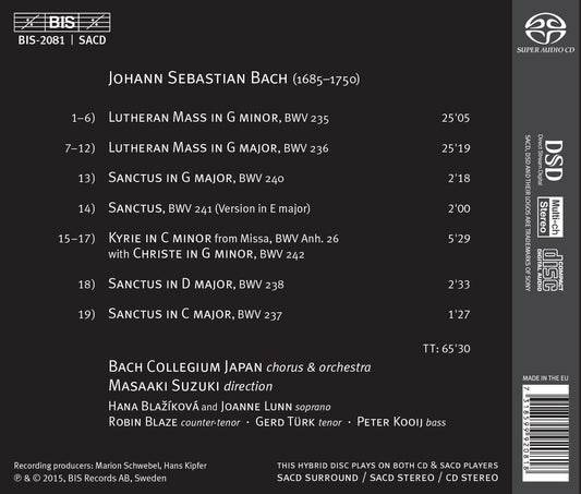 J.S. Bach: Lutheran Masses, Vol. 1
