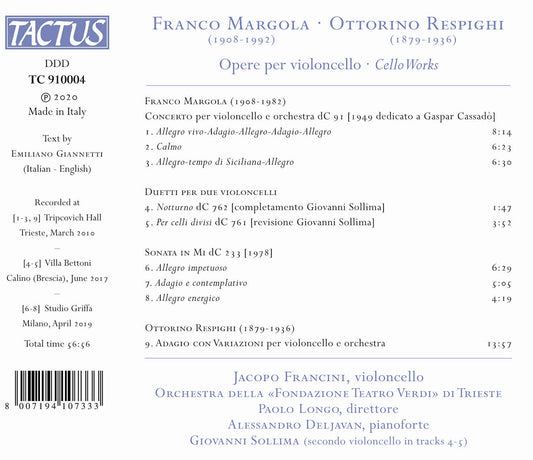 Margola - Respighi: Cello Works