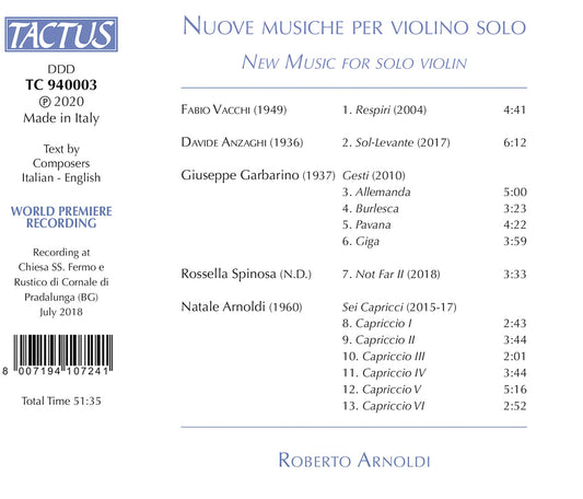 New Music for Solo Violin