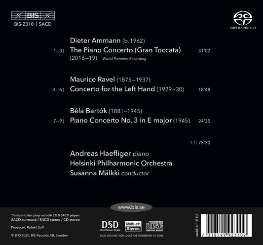 Ammann, Ravel & Bartók: Piano Concertos