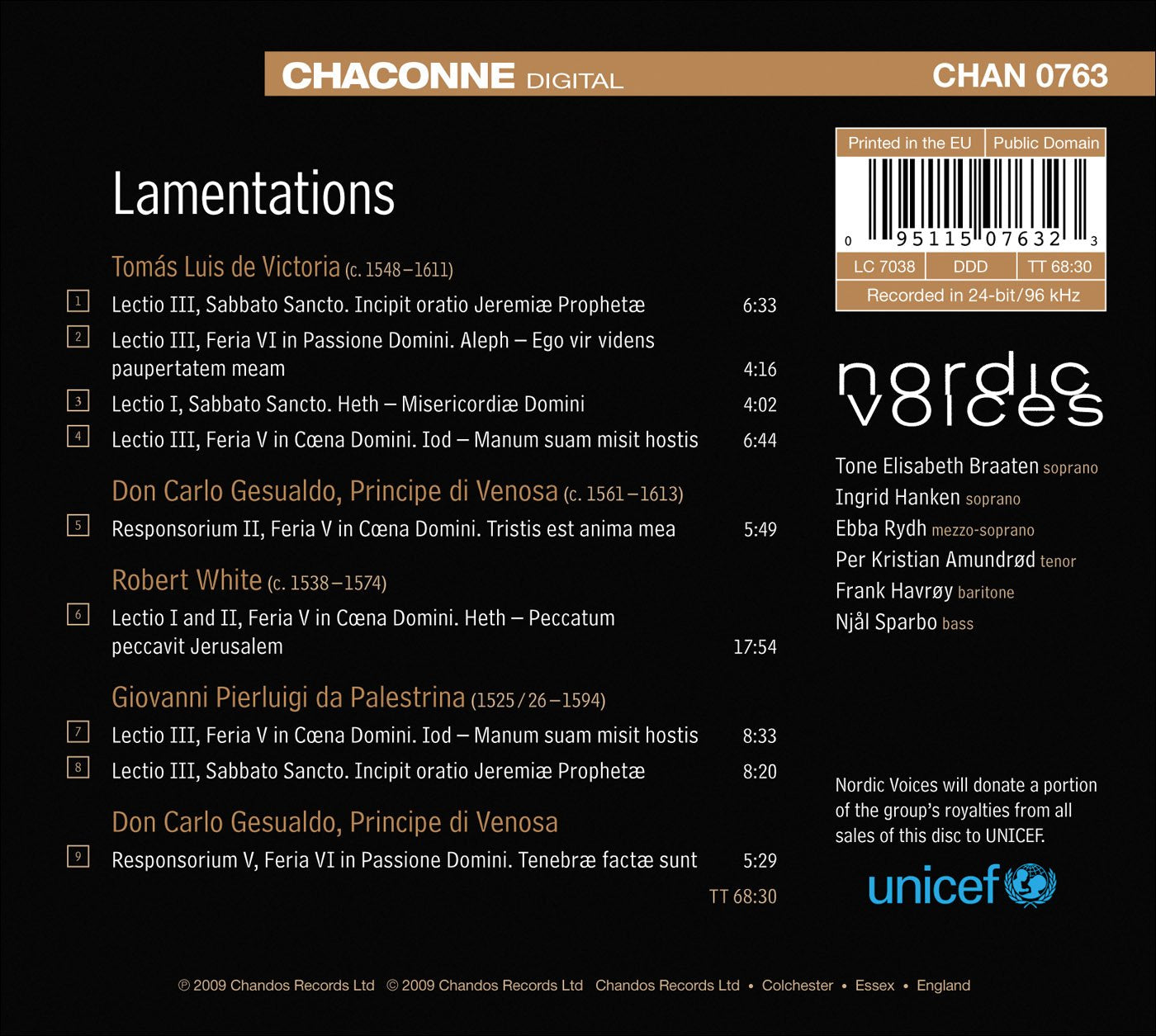 Vocal Music (Renaissance) - Victoria, T.L. De / Gesualdo, C.