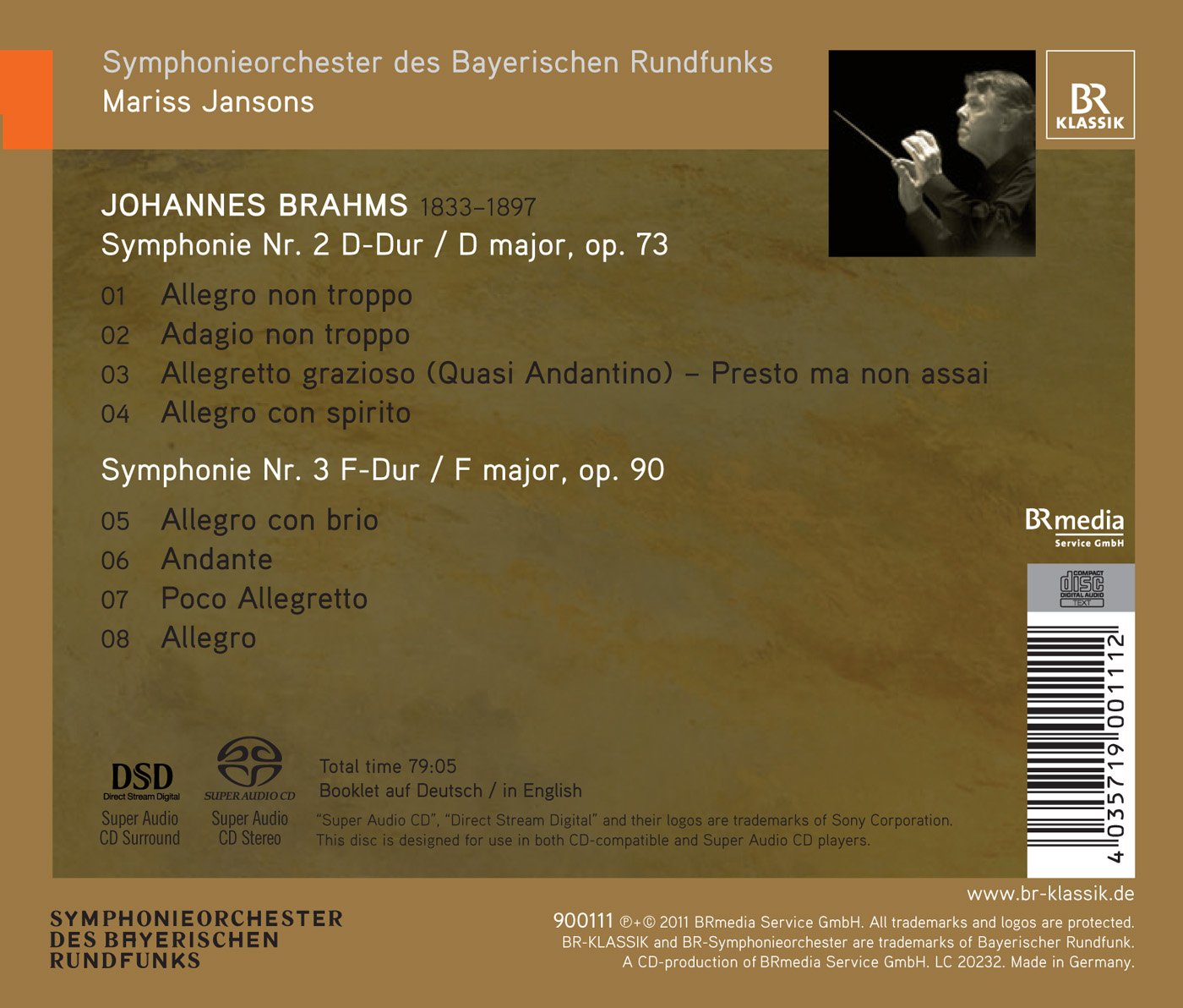 Brahms: Symphonies Nos. 2 and 3