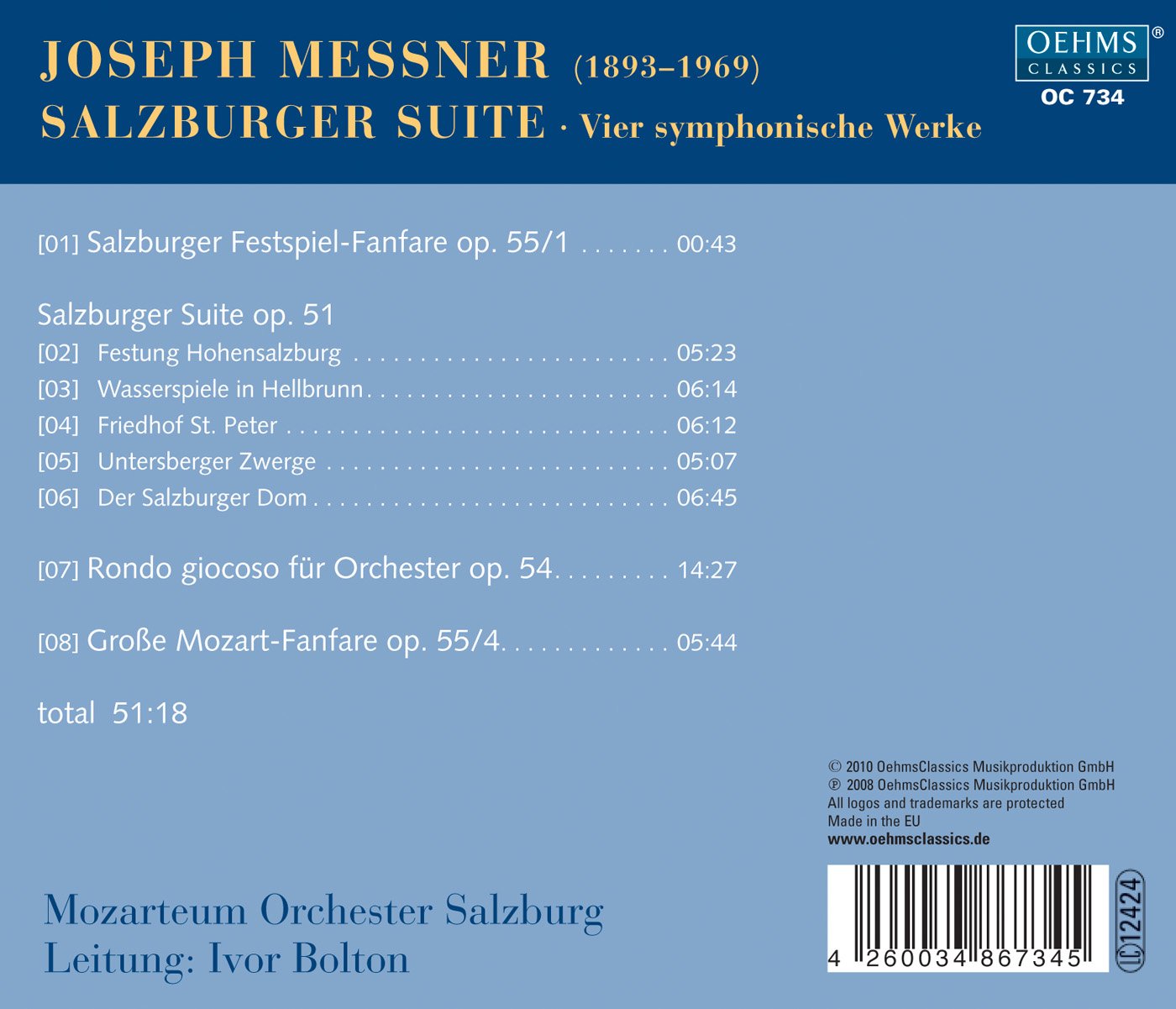 Messner: Salzburger Suite - Vier symphonische Werke