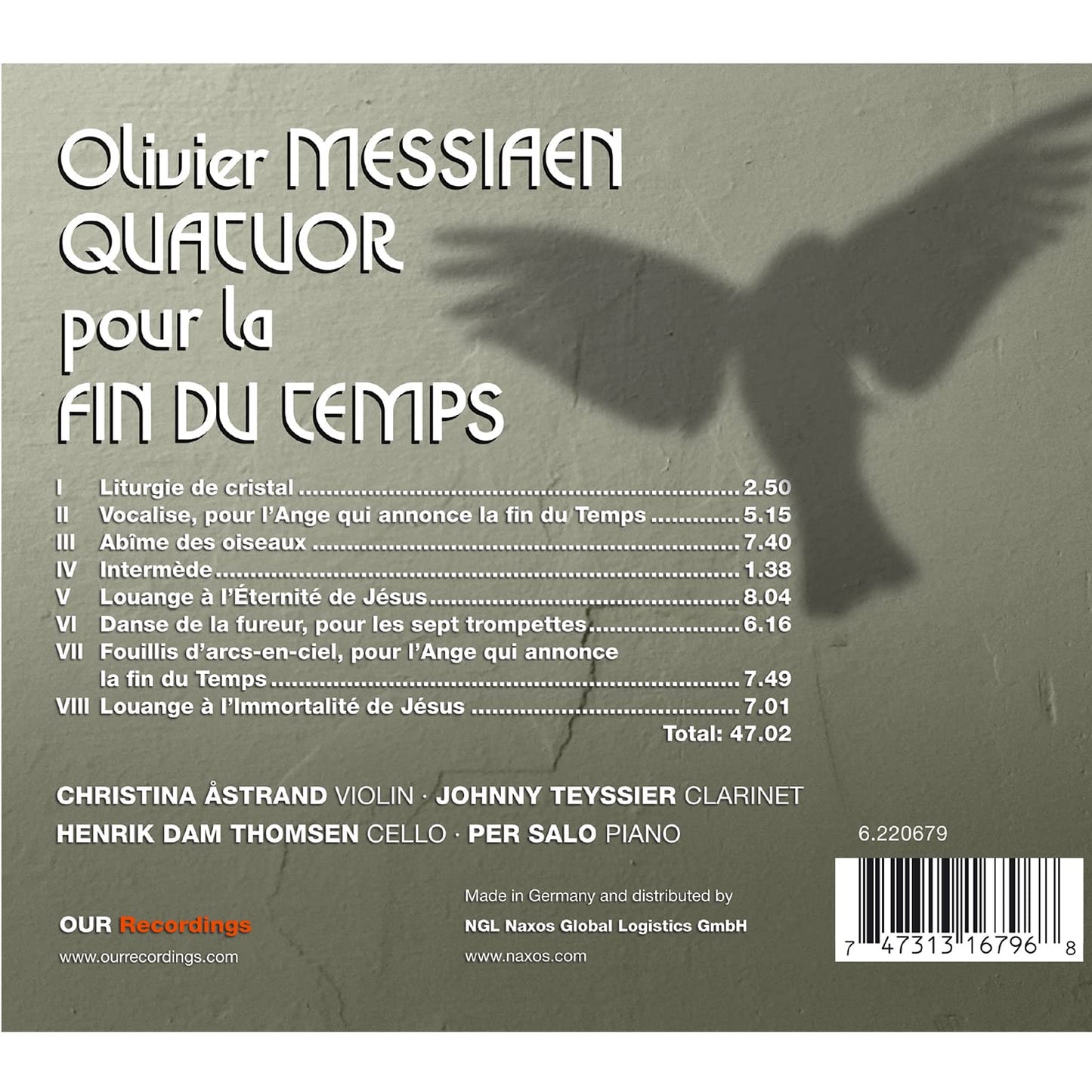 Messiaen: Quatour pour la fin du Temps
