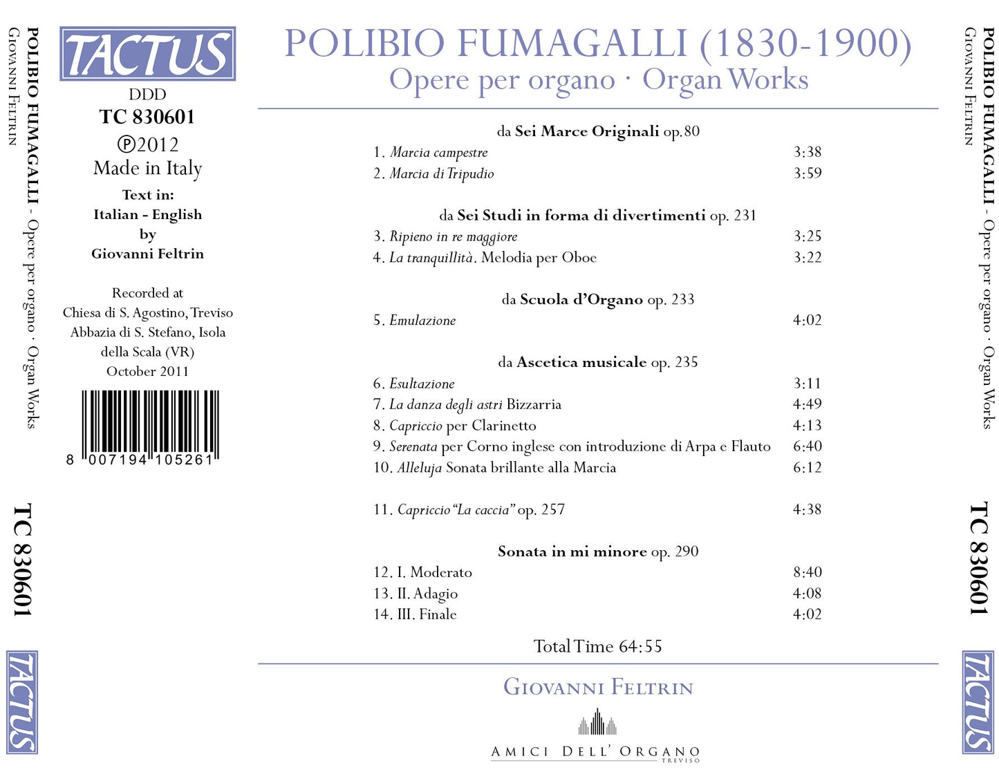 Fumagalli: Opere per organo