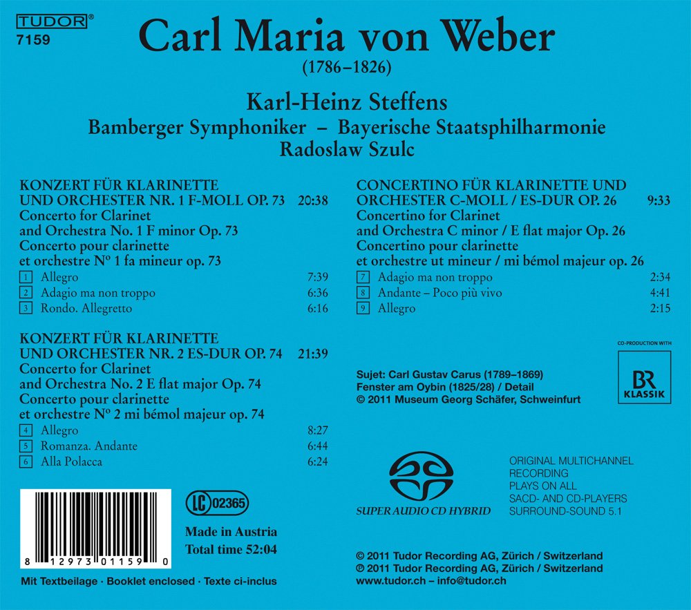 Weber: Clarinet Concertos Nos. 1 & 2 - Concertino