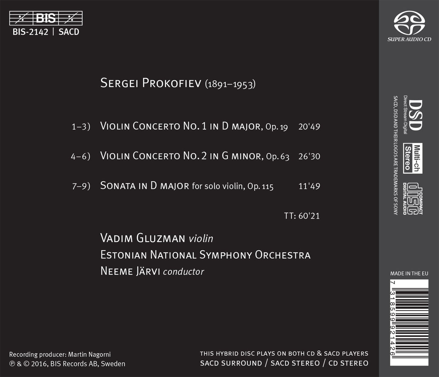 Prokofiev: Violin Concertos Nos. 1 & 2 & Sonata for Solo Vio