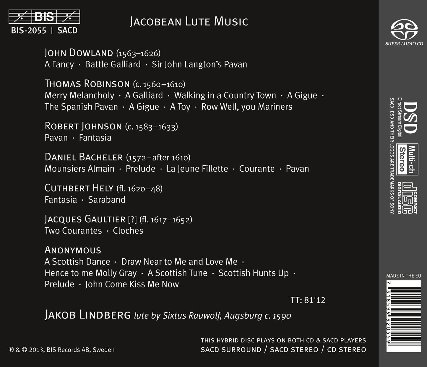 Jacobean Lute Music