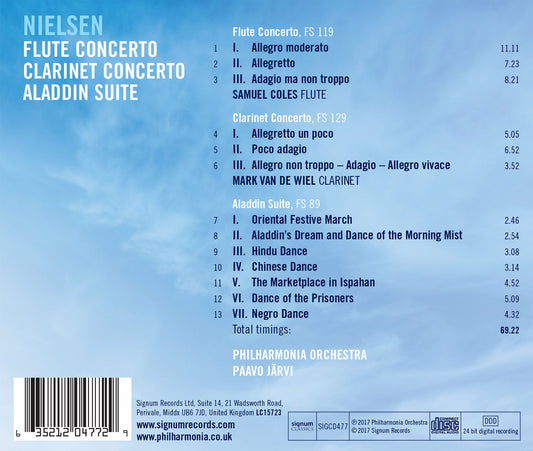 Nielsen: Flute Concerto - Clarinet Concerto - Aladdin Suite