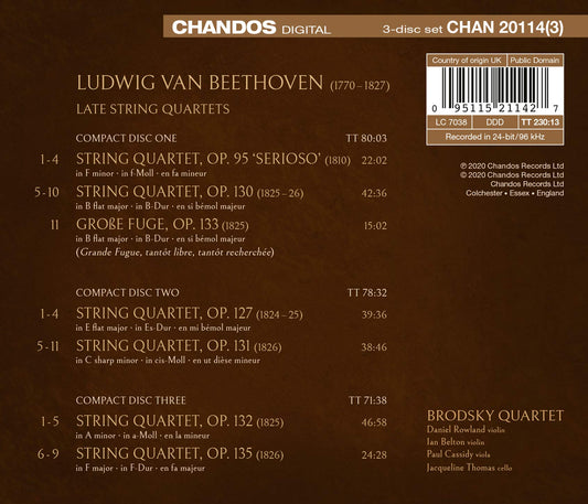 Beethoven: Late String Quartets