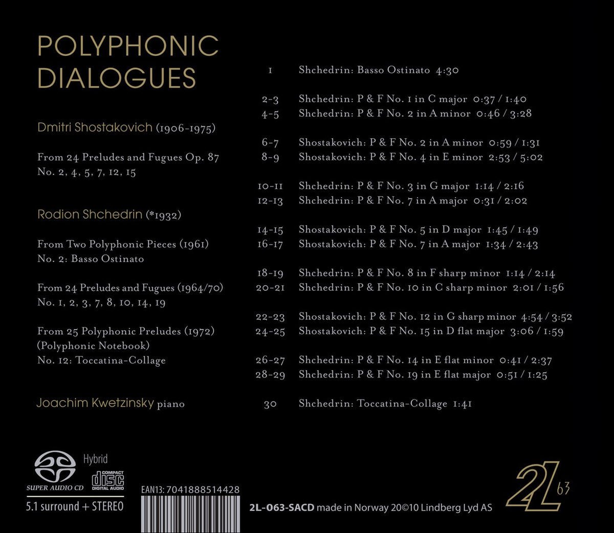 Shostakovich & Shchedrin: Polyphonic Dialogues