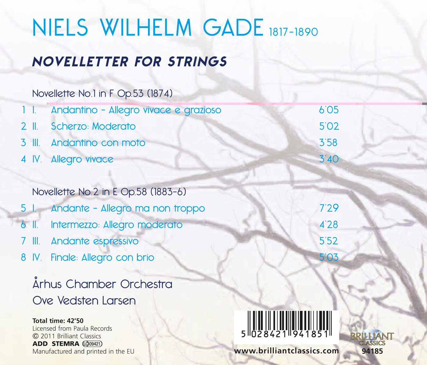Gade: Novelletter for Strings