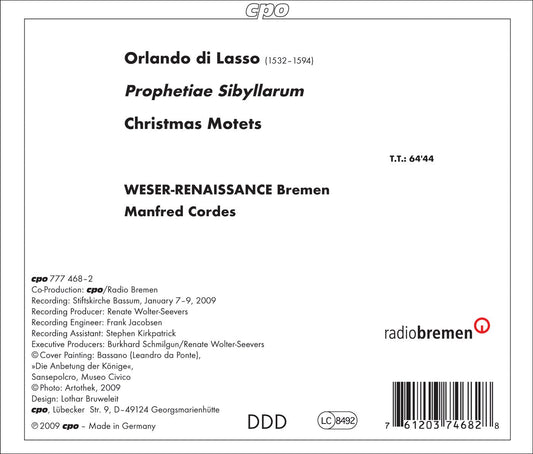 Lasso: Christmas Motets