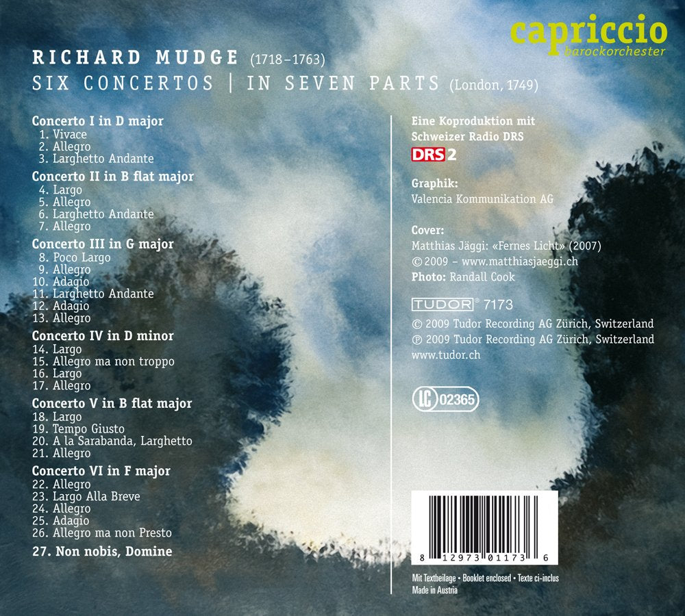 MUDGE, R.: 6 Concertos a 7 (Capriccio Baroque Orchestra)