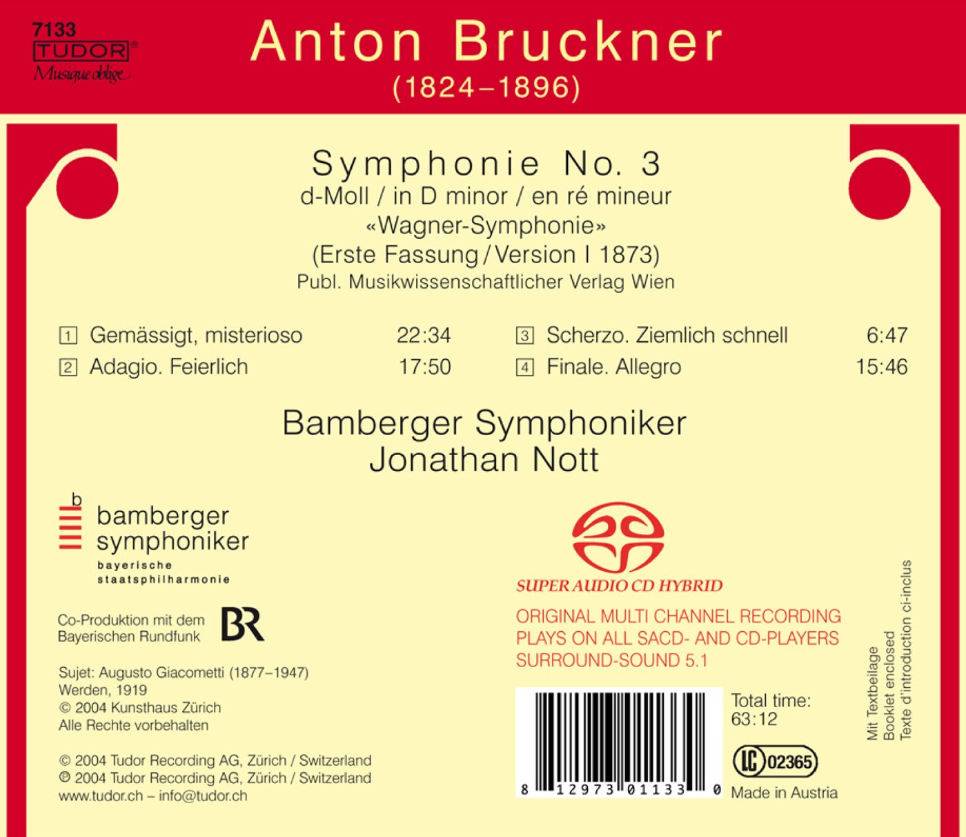 SYMPHONY NO. 3: WAGNER SYMPHON
